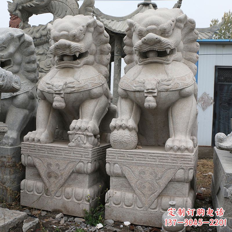 安阳天安门狮子石雕塑