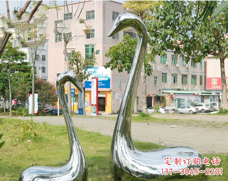 安阳天鹅抽象不锈钢雕塑112