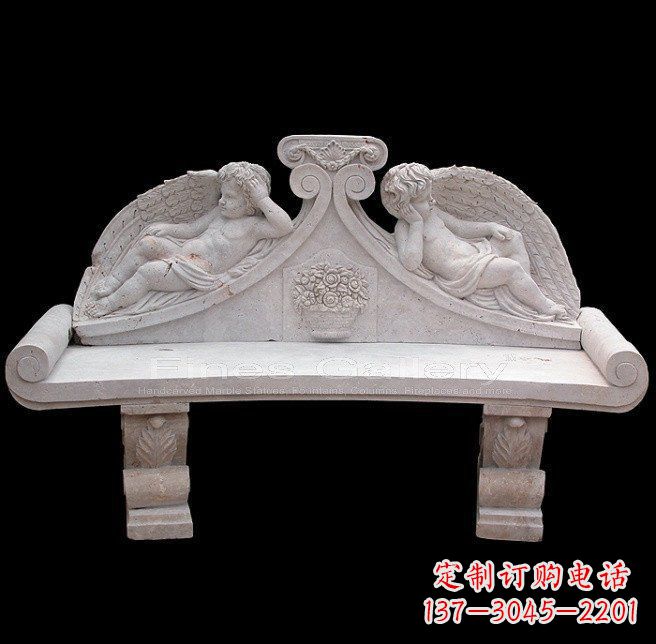 安阳天使石雕座椅公园景观雕塑