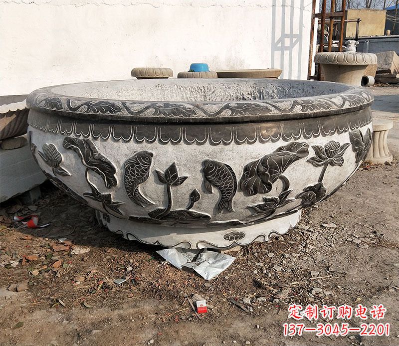 安阳庭院水缸景观石雕