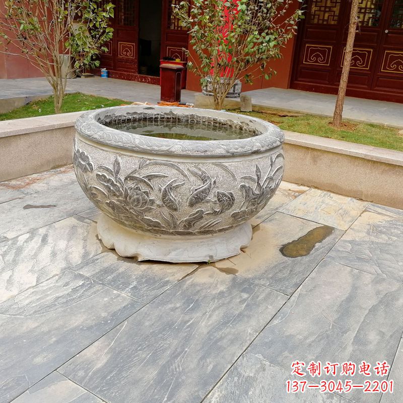 安阳庭院水缸石雕