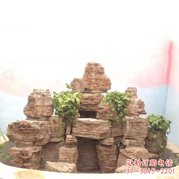 安阳庭院园林假山鱼池