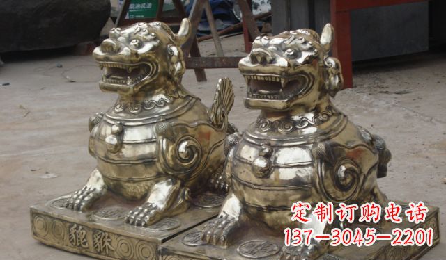 安阳庭院招财貔貅动物铜雕
