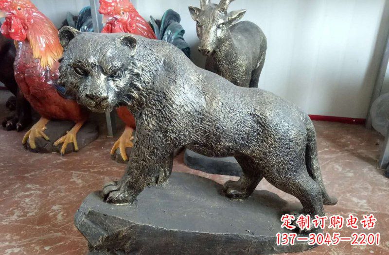 安阳铜雕豹子雕塑