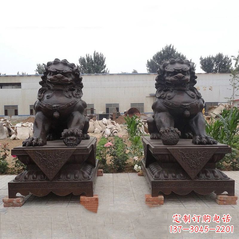 安阳铜雕北京狮子