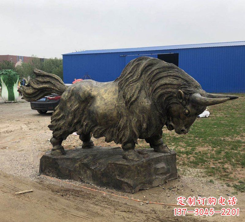 安阳铜雕奔牛雕塑