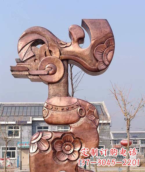 安阳铜雕抽象皮影戏人物