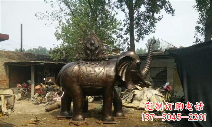 安阳铜雕大象平安吉祥公园动物雕塑