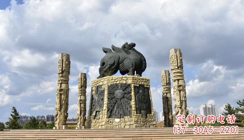 安阳铜雕大型骆驼广场动物雕塑