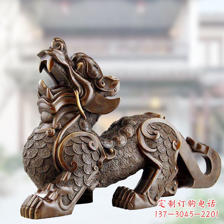 安阳铜雕仿古辟邪貔貅