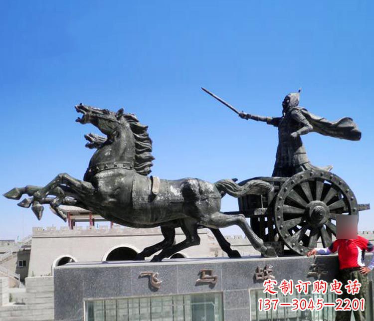 安阳铜雕飞马战车