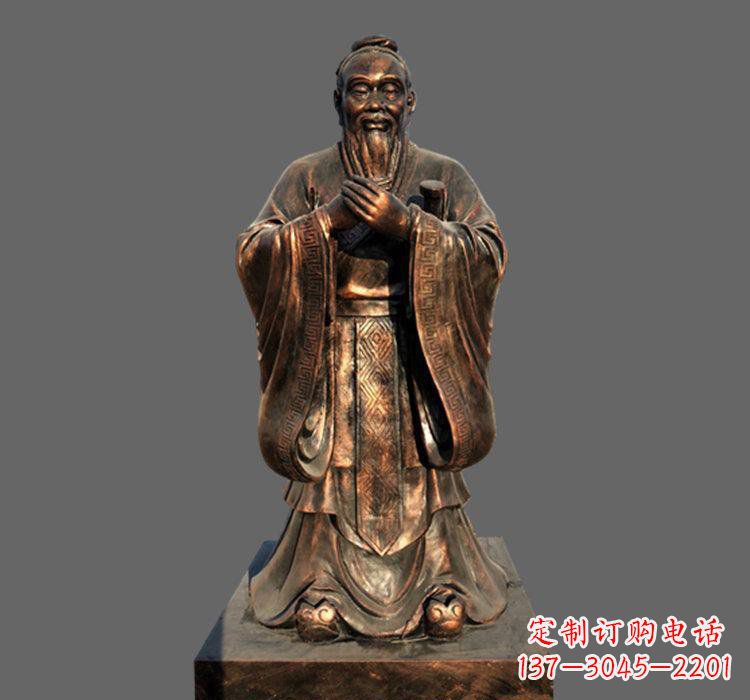 安阳铜雕古代名人孔子