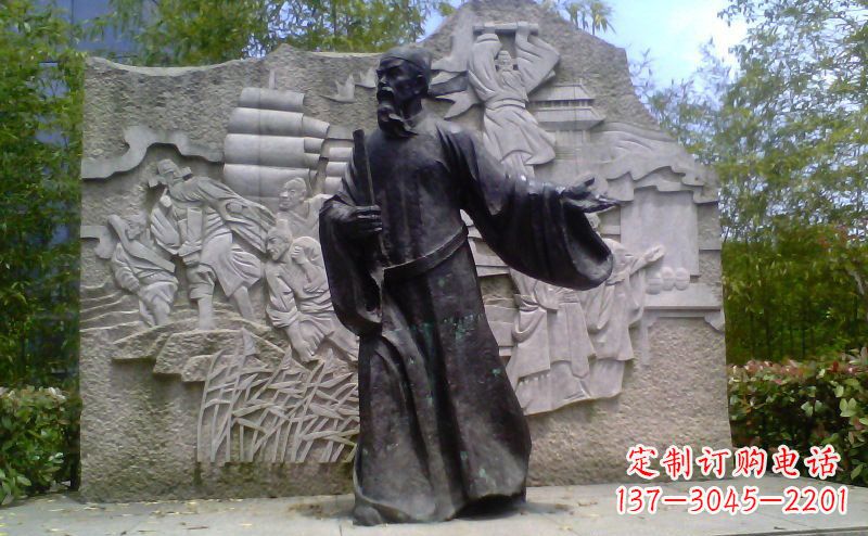 安阳铜雕古代名人雕塑
