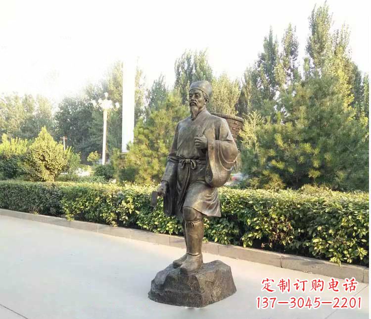 安阳铜雕古代名医李时珍雕塑