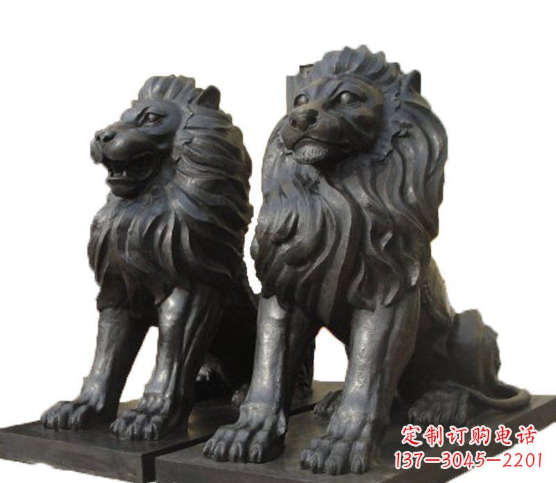 安阳铜雕古代神兽狮子雕塑