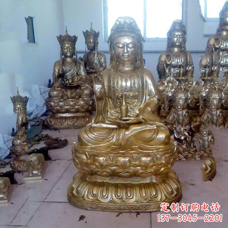 安阳铜雕观音雕塑