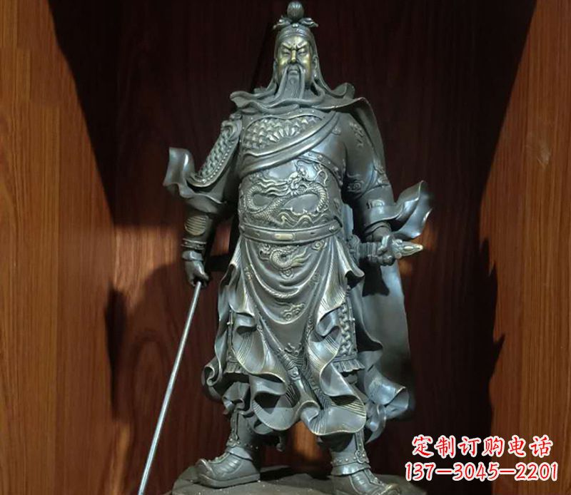 安阳铜雕关公人物雕塑