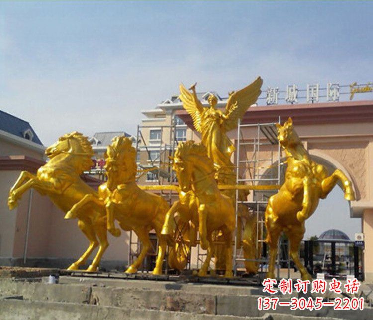 安阳铜雕广场阿波罗战马雕塑