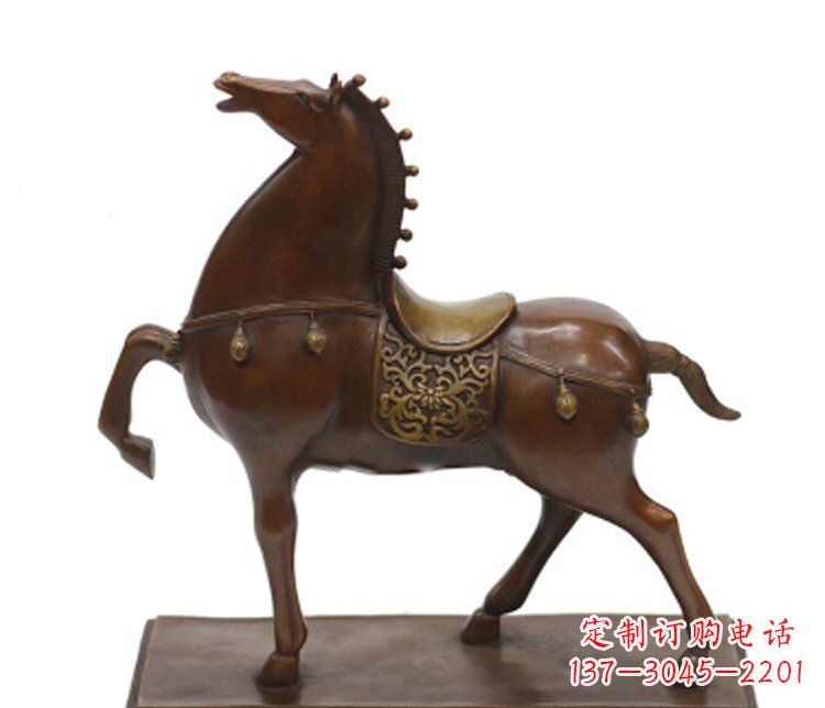 安阳铜雕广场动物马雕塑摆件