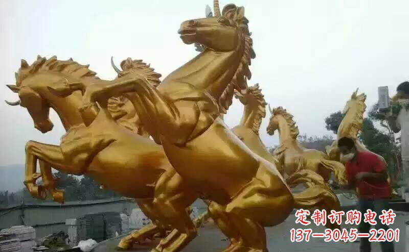 安阳铜雕广场飞马雕塑