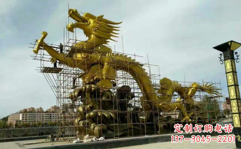 安阳铜雕广场神龙景观摆件