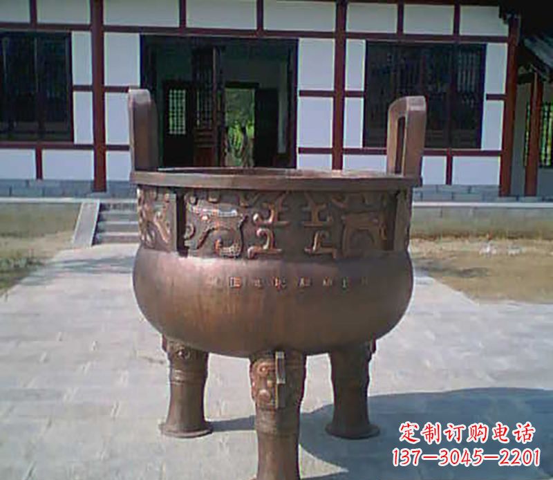 安阳铜雕广场圆形香炉