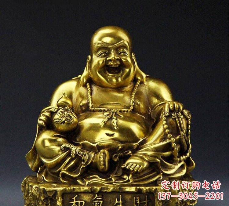 安阳铜雕和气生财弥勒佛
