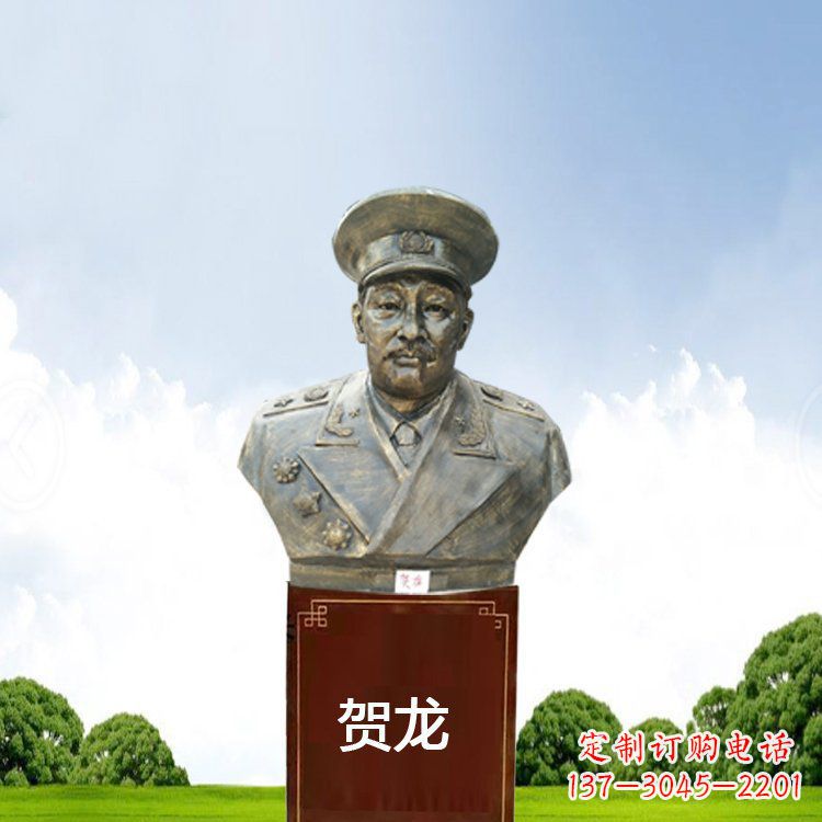 安阳铜雕贺龙头像