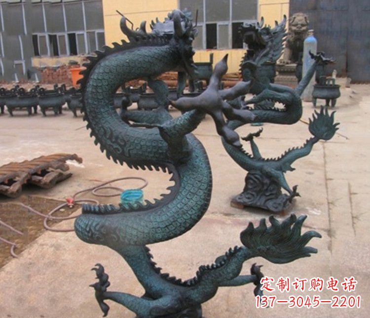 安阳铜雕户外装饰神龙雕塑摆件