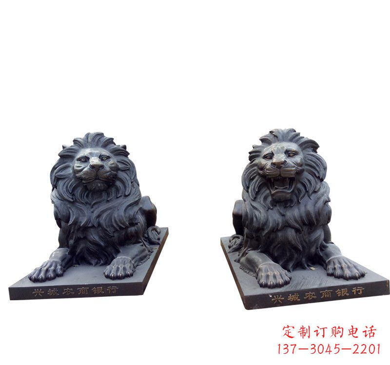 安阳铜雕汇丰狮子 (2)