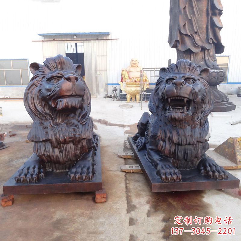 安阳铜雕汇丰狮子雕塑