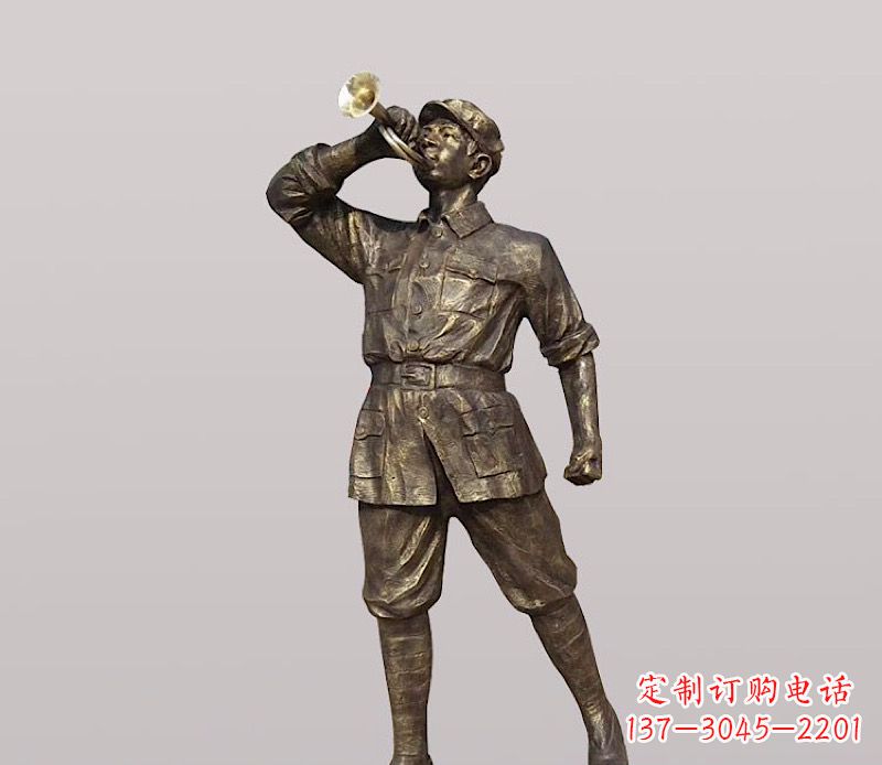 安阳铜雕解放军战士