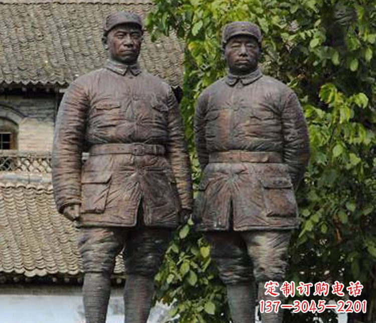 安阳铜雕解放军战士人物雕塑