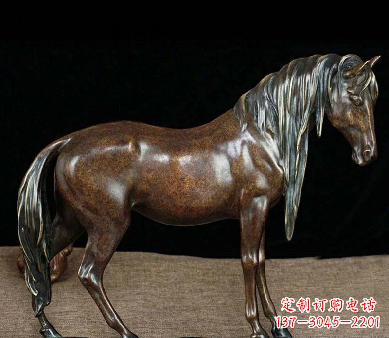 安阳铜雕马公园动物摆件