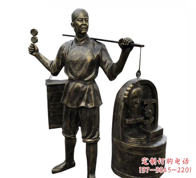 安阳铜雕卖货郎