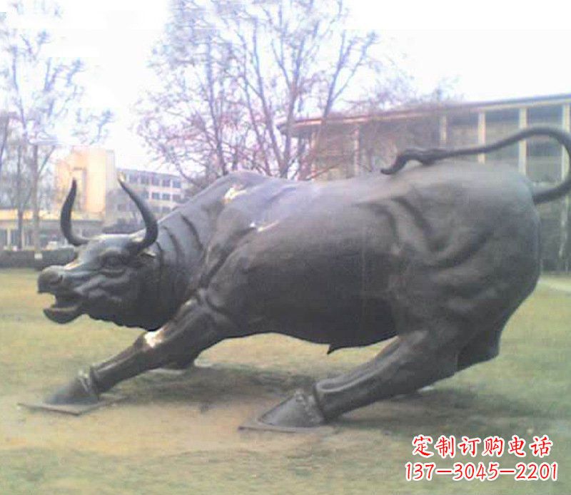 安阳铜雕牛广场动物景观摆件 (2)