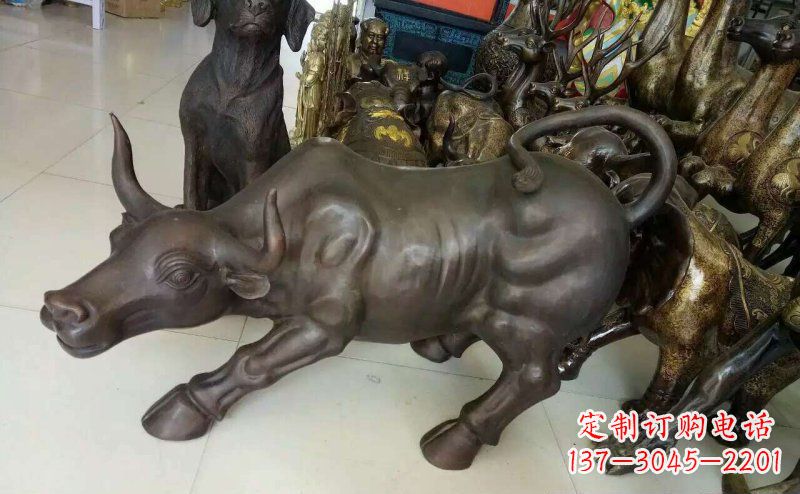 安阳铜雕牛广场动物景观摆件 (5)