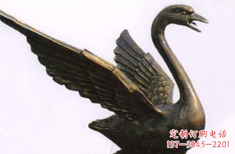 安阳铜雕喷水天鹅公园动物雕塑