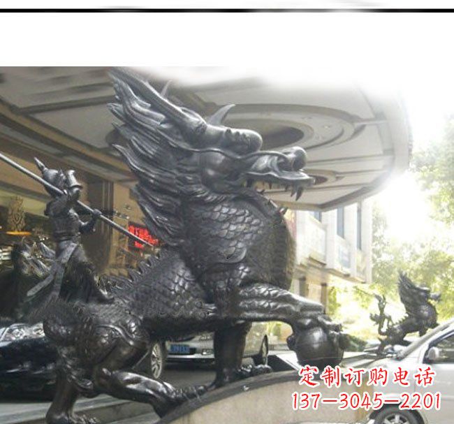 安阳铜雕麒麟公司门口神兽雕塑