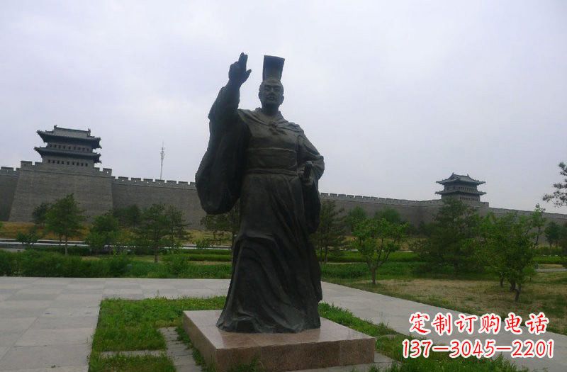 安阳铜雕秦始皇古代名人雕塑