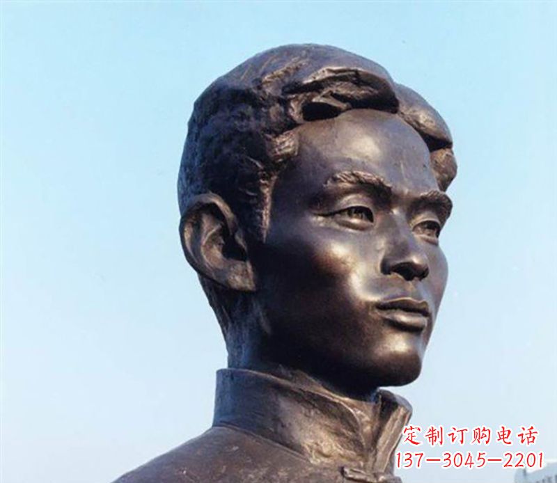 安阳铜雕人物头像