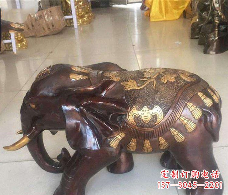 安阳铜雕室内装饰小象雕塑摆件