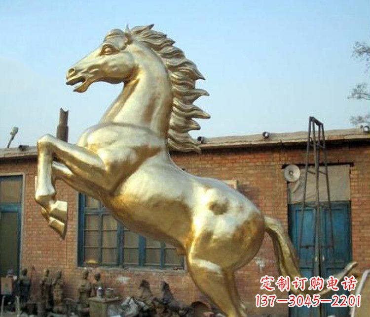 安阳铜雕室商场招财动物马雕塑