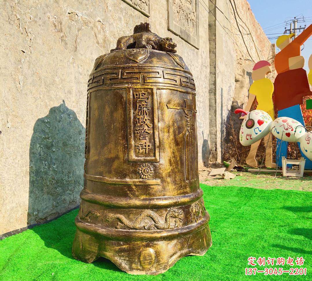 安阳铜雕寺庙警钟雕塑摆件
