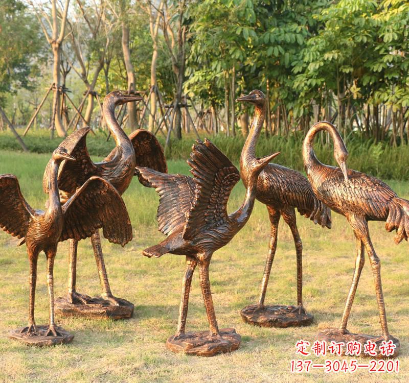安阳铜雕仙鹤222