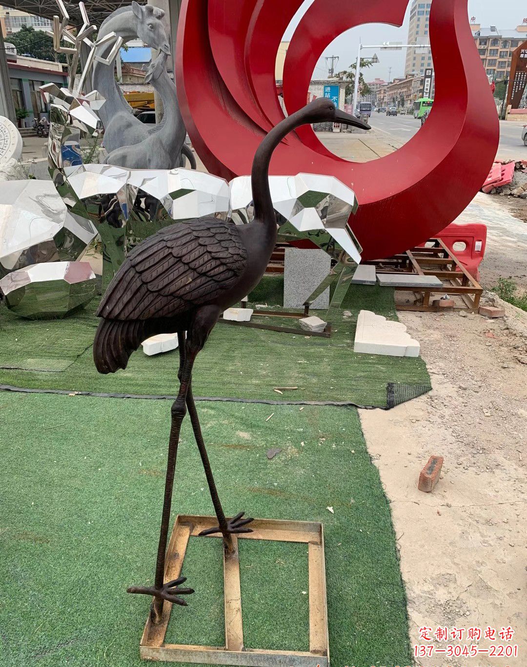 安阳铜雕仙鹤2221