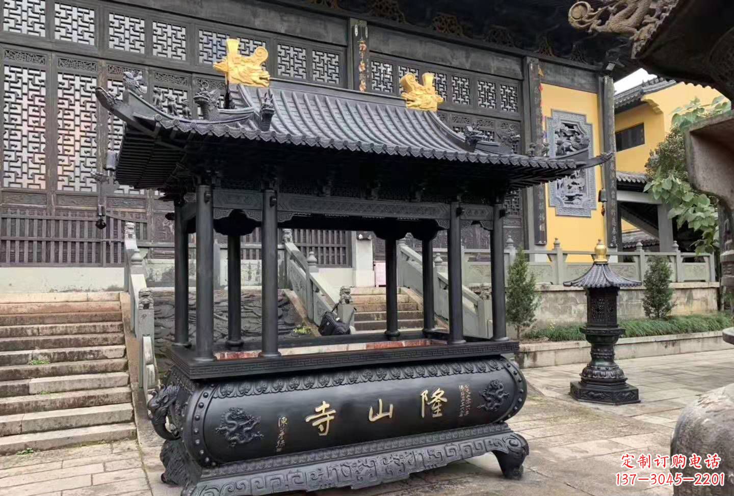 安阳铜雕香炉寺庙景观户外摆件