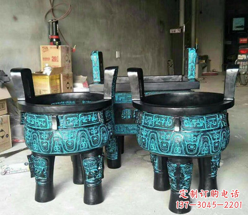 安阳铜雕香炉寺庙香炉雕塑