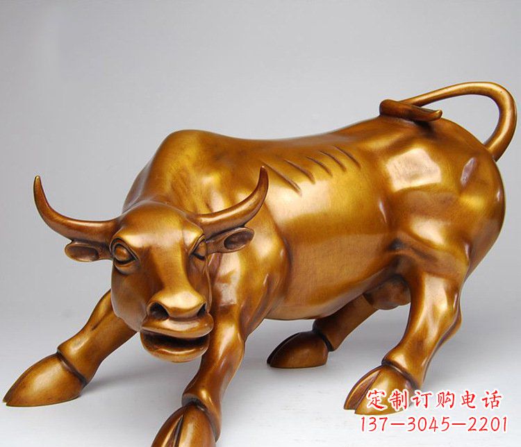 安阳铜雕小区动物牛摆件 (2)