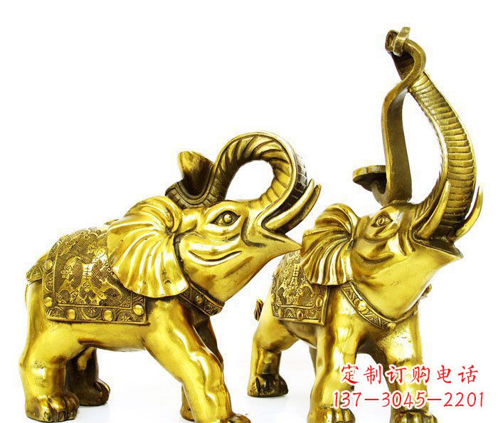 安阳铜雕小象公园动物雕塑